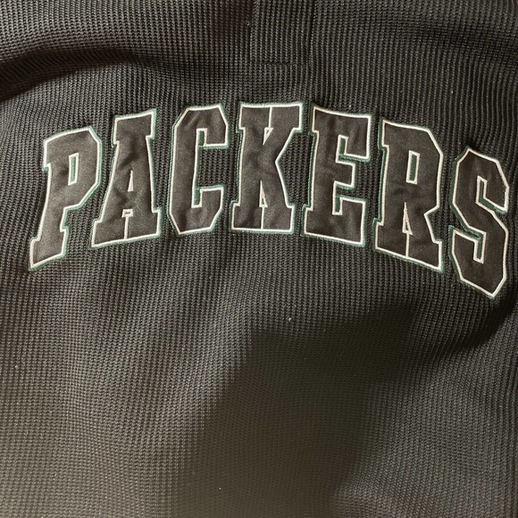 Green Bay Packers Mens SZ XXL NFL Full Zip Hooded Sweatshirt Waffle Knit - Picture 5 of 12